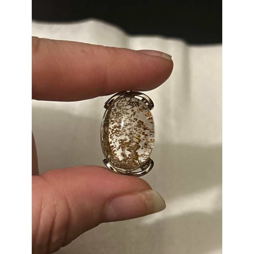Oval Red Garden Quartz Pendant/Charm